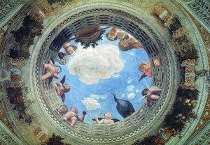     Trompe l'oeil. Wikipedia Andrea Mantegna