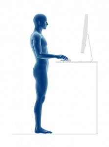 Position ergonomique debout. iStockphoto