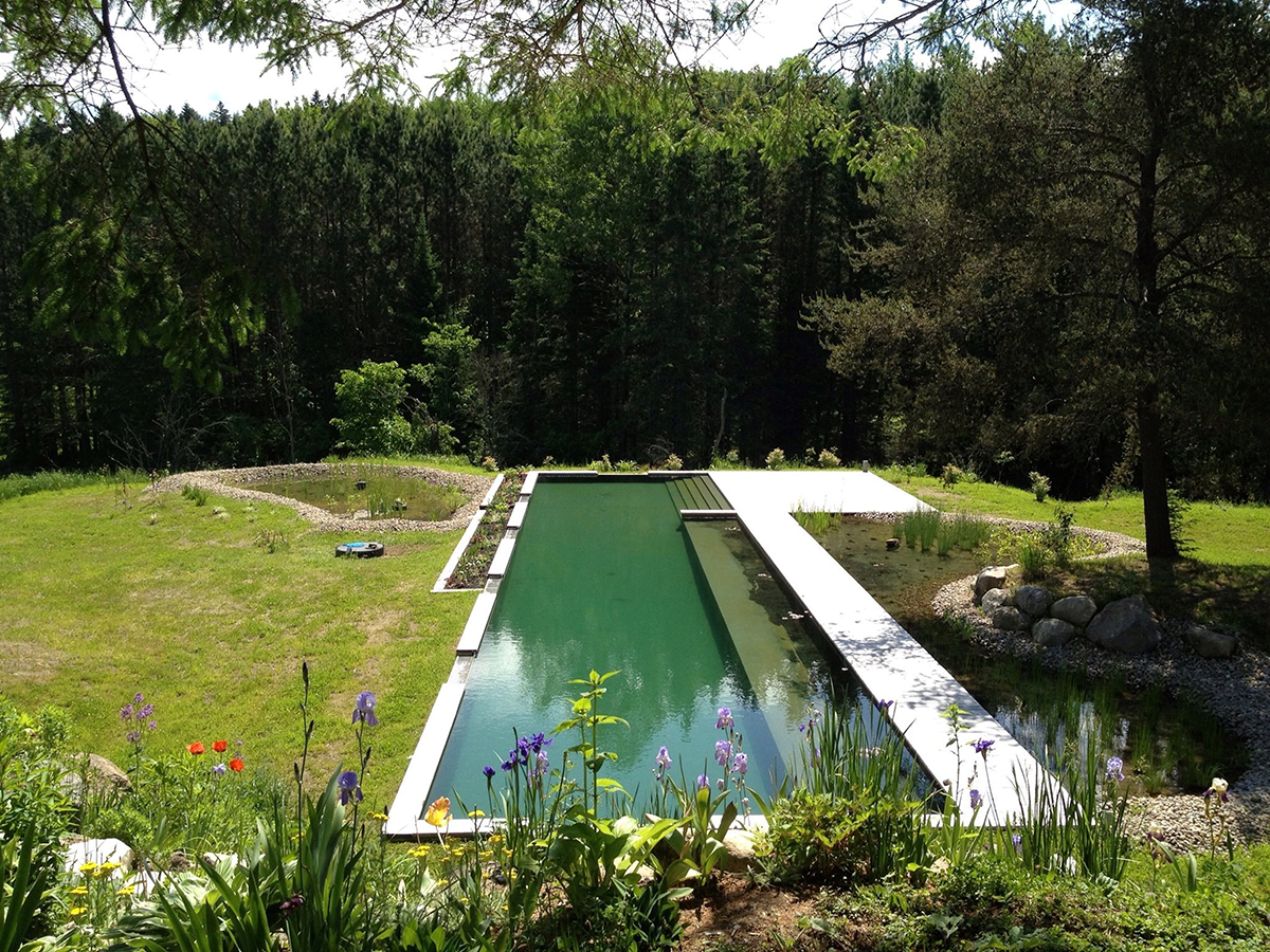 Piscine naturelle amenagement paysager TOPIA environnement