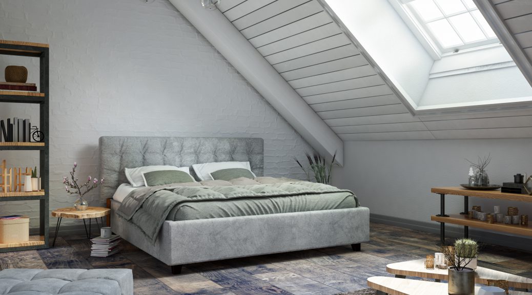 Loft room with cozy design