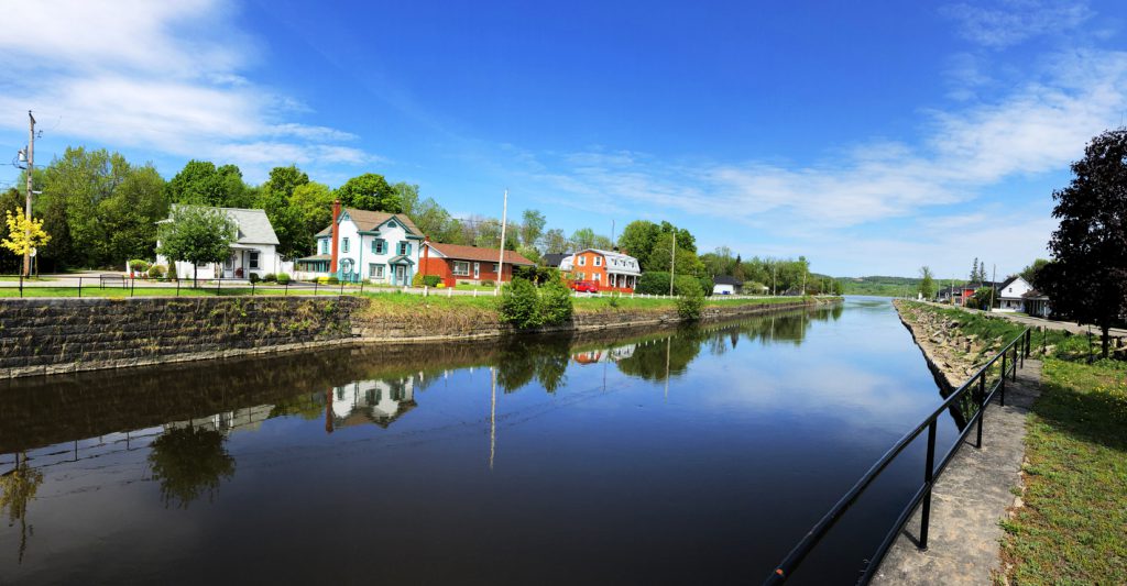 Grenville Old Canal in Laurentides / Outaouais Region of Quebec, Canada