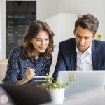 Business people working together at coffee shop