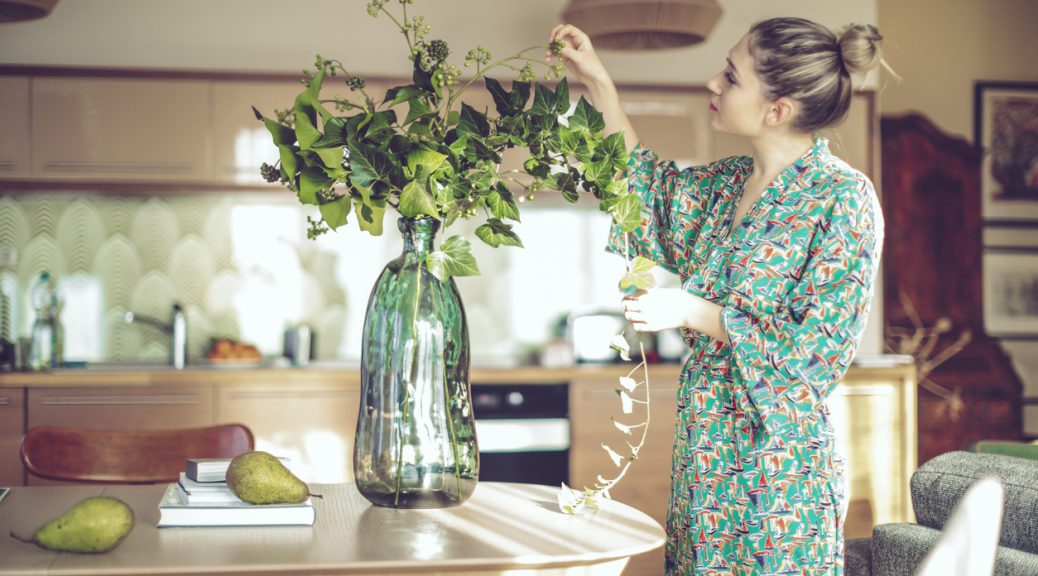 Young woman at home