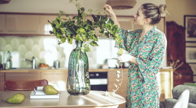 Young woman at home